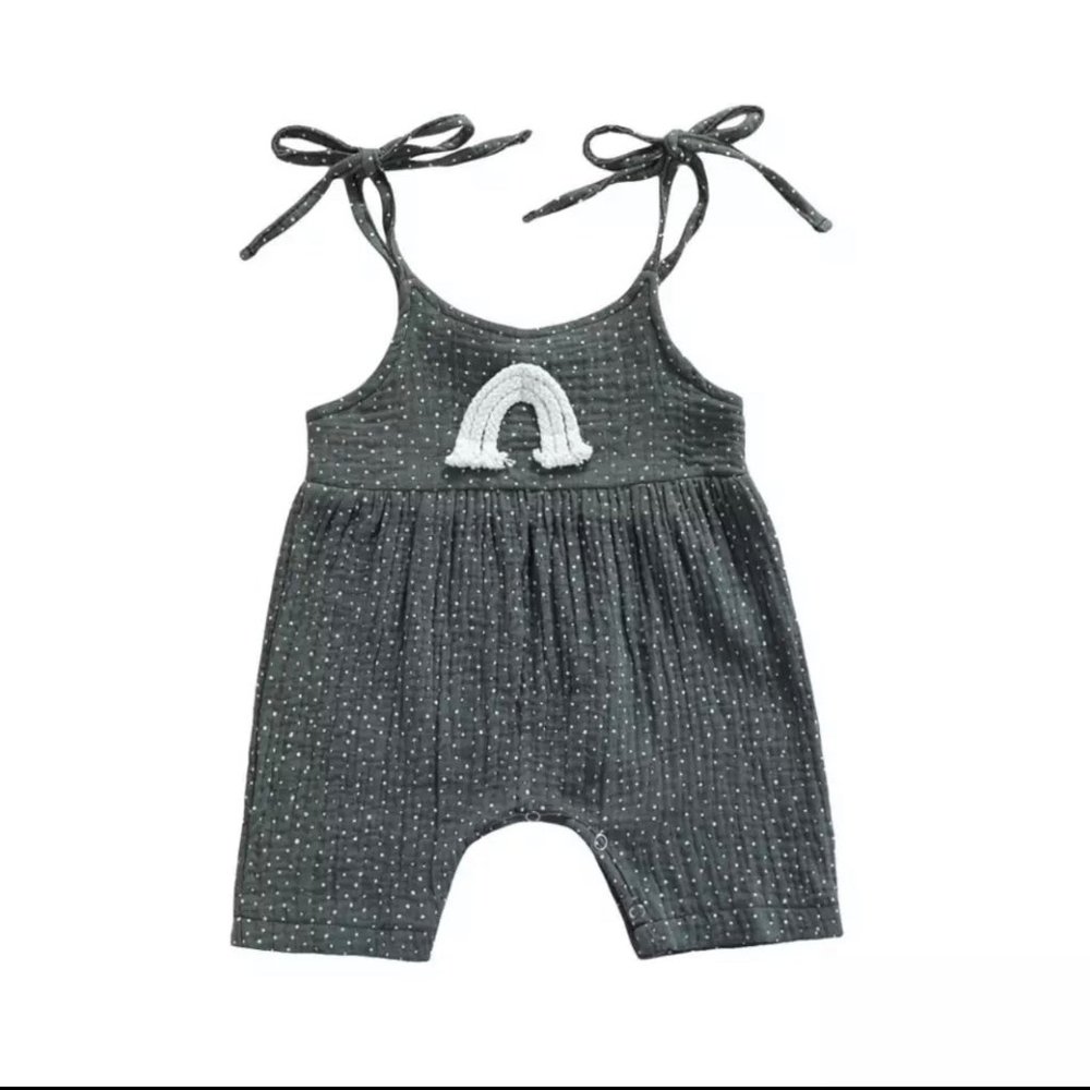 Dots Rainbow Romper - Boutique